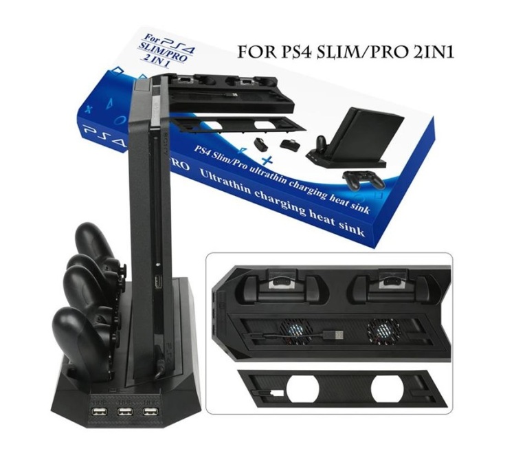 پایه خنک کننده و شارژر پلی استیشن 4 مدل YH-24