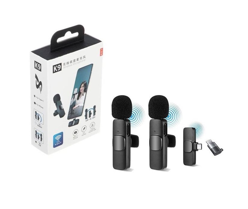  میکروفن یقه ای بی سیم مدل K9 Dual Type-C 