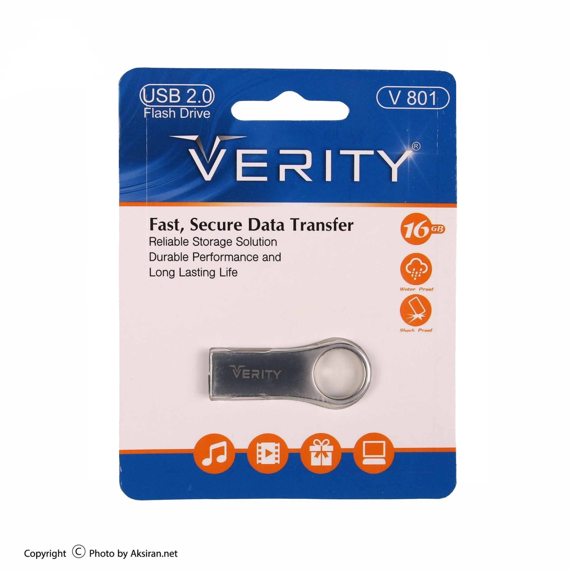  فلش مموری وریتی مدل V801 ظرفیت 16 گیگابایت 