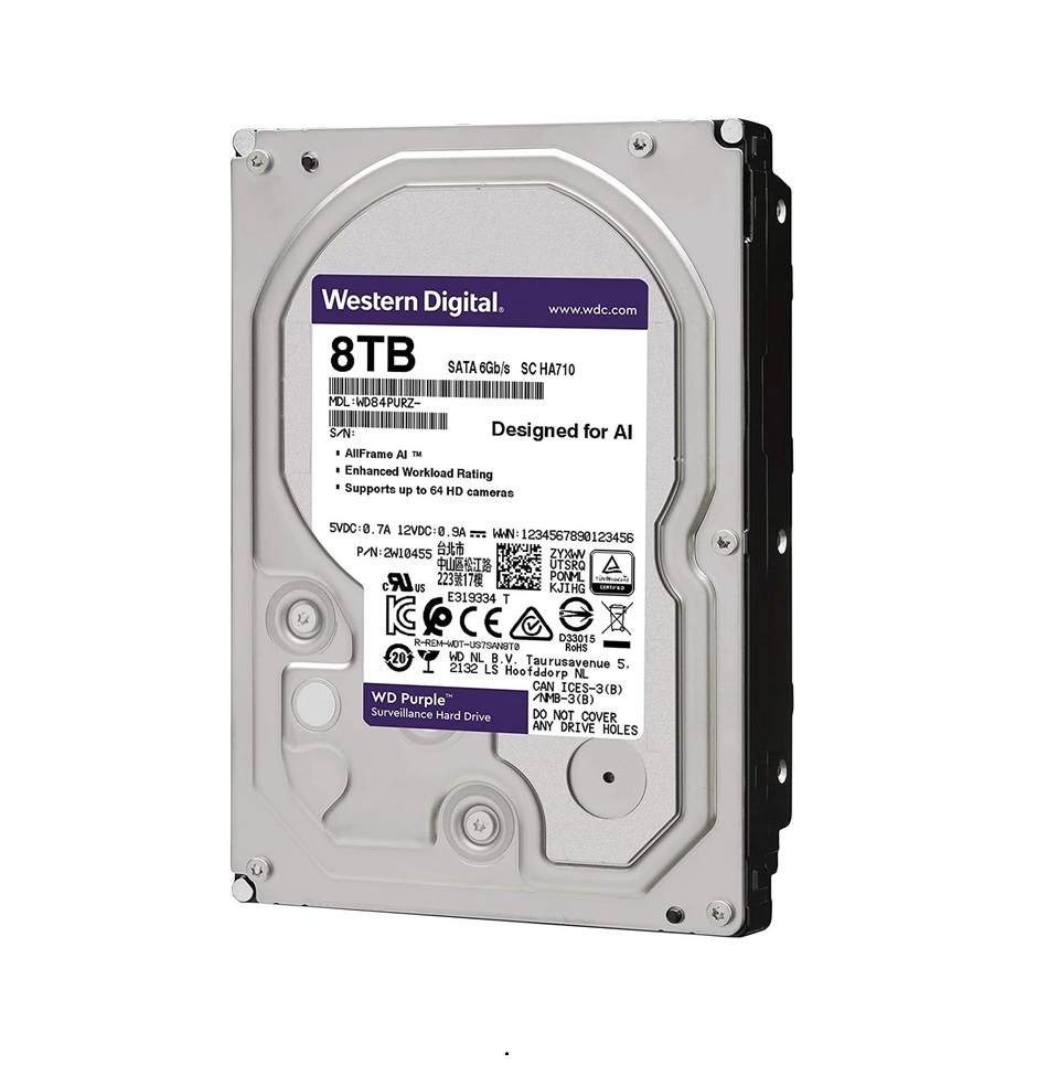  هارددیسک اینترنال وسترن دیجیتال مدل Purple WD84PURZ ظرفیت 8 ترابایت 